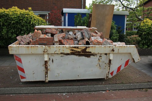Commercial waste removal truck in Hendon