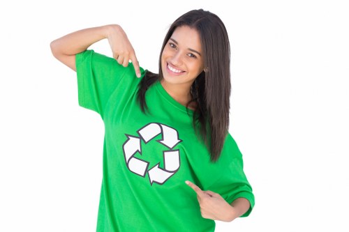 Professional team performing garage clearance